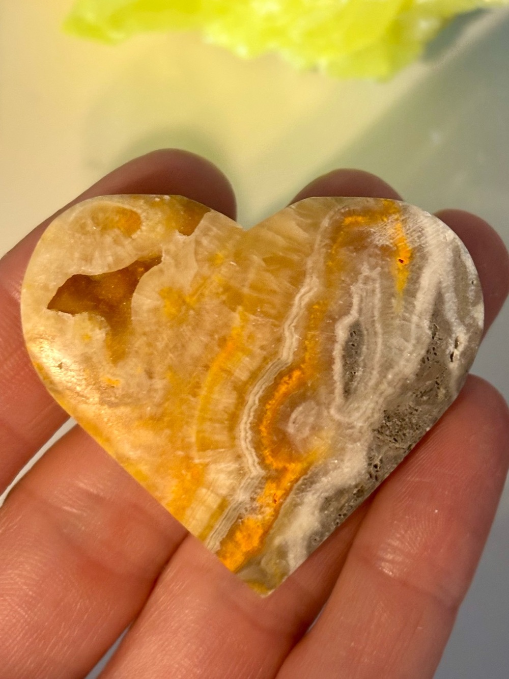 Bumblebee Jasper Heart | Polished Natural Crystal | One-of-a-Kind